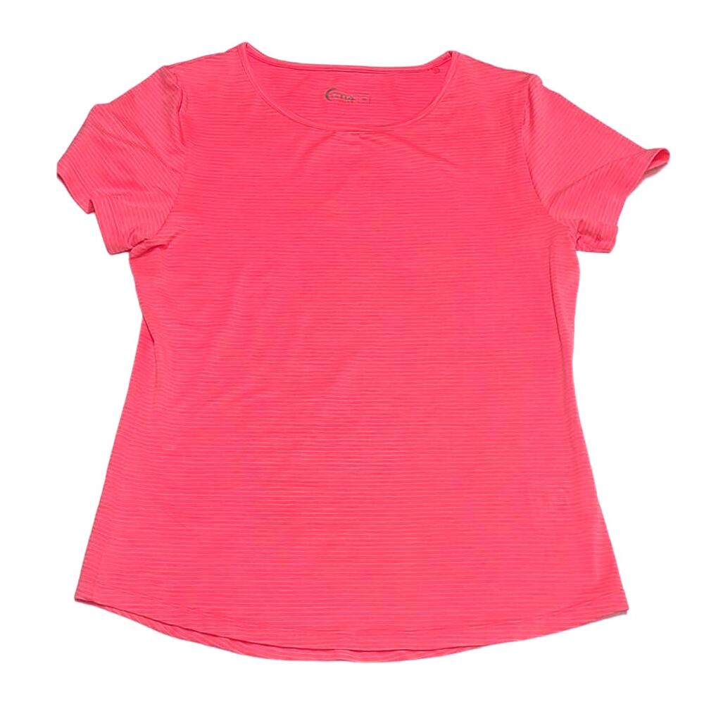 Zyia active short sleeve stripped shirt women's medium